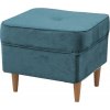 Kondela RUFINO 3 NEW TABURET PE/BK 0000394540 - taburet 40x40x40 cm, látka Trinity 13-petrolejová, nohy buk