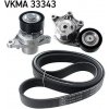 Ozubený klinový remeň - Sada SKF 1004mm, čierna VKMA 33343 (VKMA33343) EAN: 7316581390014