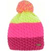 Dámska zimná čiapka Relax BAR RKH73A1 Ružová / Neon ružová / Neon žltá