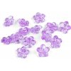 Plastové gombíky / korálky kvet Ø12 mm - 5 g 3 fialová lila