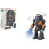 Teddies Robot chodiaci plast 22 cm na batérie so svetlom so zvukom