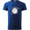 Florbal lopta v triku - Klasické pánske tričko vyššej gramáže - M ( Kráľovská modrá )