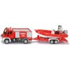SIKU Blister - požiarne vozidlo Unimog s člnom (SI-1636)