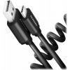 AXAGON BUCM-AM10TB, TWISTER kabel USB-C USB-A, 0.6m, USB 2.0, 3A, ALU, tpe, černý