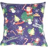 Bellatex Polštářek Vánoční modrá - 45x45 cm