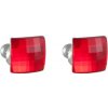Náušnice Swarovski Elements diskočtverec 713903, 10mm, light siam - červené