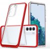 Průhledný silikonový kryt 3v1 pro Samsung Galaxy S23 s červeným rámečkem