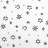 Pro Háčkování Dekorační vánoční bavlněná látka bílá s hvězdičkami