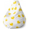 Sablio Sedací vak Pear Žlté kačičky - 70 x 95 x 15 cm