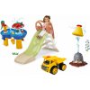 Set šmykľavka a vodná hra Krtko s vodotryskom KS Slide Life Smoby dĺžka šmyku 150 cm s vodotryskom a vodná dráha stôl