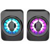 Počítačové reproduktory 2.0 USB LED RAINBOW