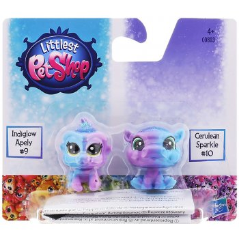 Hasbro Littlest Pet Shop Dúhový set 2 ks zvieratiek Indiglow Apel a Cerulean Sparkle