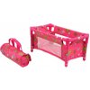 Teddies Postieľka pre bábiky kov/plast rozkladacia 43x23x20cm