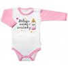 Body dlhý rukáv s vtipným textom Baby Nellys Miluju noční svačinky holka