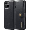 DG.Ming 2v1 odnímateľné flipové púzdro pre iPhone 15 - čierne - možnosť vrátiť tovar ZADARMO do 30tich dní