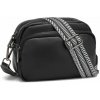 Miss LULU Dámska kožená crossbody kabelka LH2418 - čierna