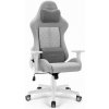 Sivo-biele látkové herné kreslo HELLS CHAIR HC-1006, HC__5905496912262