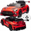 Mercedes GT3 AMG NA AKUMULÁTOR Autíčko PRE DETI Červené KOŽA EVA DIAĽKOVÉ OVLÁDANIE