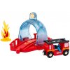 Požiarna služba s interaktívnym tunelom Rescue Action Tunnel Kit Smart Tech Sound BRIO s hasičským vozňom