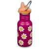 Detská nerezová fľaša Klean Kanteen Kid Classic Narrow 12oz (w/Kid Sippy Cap) - Happy Flowers uni