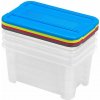 Plastový úložný box s vekom HEIDRUN TexBox 4x4,5l