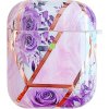 AppleKing obal z mäkkého plastu pre AirPods 1 / 2 - fialové kvetiny - možnosť vrátiť tovar ZADARMO do 30tich dní