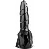 Dark Crystal DC63, čierne vinylové dildo 30,5 x 5,8–6,7 cm