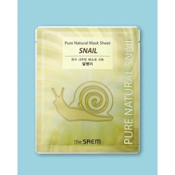 The Saem Pure Natural Mask Sheet Snail Тextílna maska so slimačím extraktom 20 ml