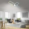 Briloner Stropné svietidlo Roami LED, 104x71 cm, hliník-chróm, CCT - 3931019