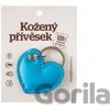 Prívesok na kľúče Srdce kůže Modrá