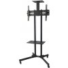 Maclean MC-661 Trolley TV Stand with Mounting Bracket and 2 Shelfs