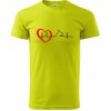 Nemecký ovčiak ekg - Klasické pánske tričko vyššej gramáže - 3XL ( Limetková )