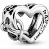 PANDORA Moments People 798825C00 Srdce s nekonečnom Love You Mom (Ag 925/1000, 2,1 g)
