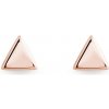 Náušnice v tvare trojuholníkov z ružového zlata KLENOTA K0406014