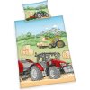 HERDING Obliečky do postieľky Traktor Bio Bavlna Bio Bavlna, 100/135, 40/60 cm