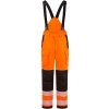PORTWEST HI-VIS PW3 MODAFLAME FR426 / Reflexné nehorľavé vodeodolné nohavice s trakmi - oranžová/čierna L