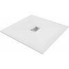 MEXEN/S - Hugo sprchová vanička SMC 100 x 100, biela, krytka nerez 42101010-X