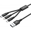 UTK UNITEK C14049BK USB kábel 1,2 m USB 2.0 USB C Micro-USB B/Lightning Čierny