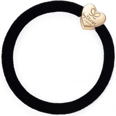 By Eloise London Gold Heart Velvet farba Black