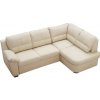Ideal sofa Kožená rohová sedacia súprava MALAGA, pravá, krémová