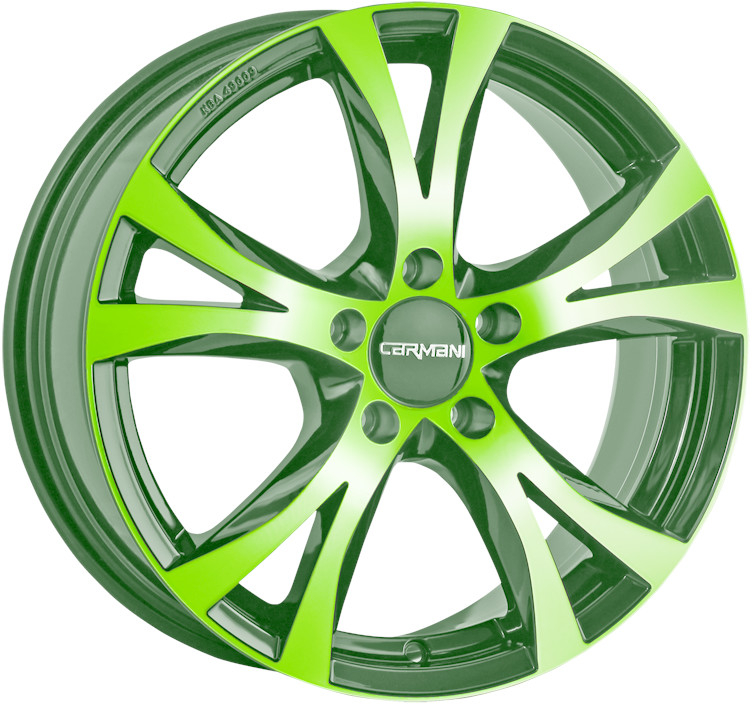 CARMANI 09 6.5x15 5x114,3 ET45 neon green polished