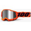 Zjazdové okuliare 100% ACCURI 2 Mirror Silver Flash - Neon Orange