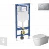 Geberit Duofix Set predstenovej inštalácie, klozetu a dosky Duravit ME by Starck, tlačidla Sigma01, Rimless, SoftClose, matný chróm SANI11CP2103