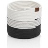 KELA KELA Košík Hedda 23 cm zmes bavlna/polyester bielo-čierna KL-24456 (KL-24456)