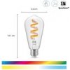 PHILIPS WiZ Wi-Fi BLE ST64 E27 6,3 W - barevná žárovka, nastavitelná teplota, stmívatelná