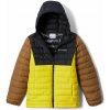 Columbia Powder Lite Boys Hooded Jacket Chlapčenská Bunda Farba: Laser Lemon, Black, Delta, Veľkosť: 116 1802901716