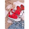 Červené detské tenisky Big Star na suchý zips, HH374202 RED__13721-18