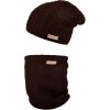 Little Angel Set pletená čiapka a nákrčník Outlast ® Čierna Veľ. 5 (49 - 53 cm)
