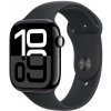 Apple Watch Series 10 GPS + Cellular 46mm Jet Black Aluminium Case with Black Sport Band - ML MWY43QCA