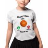 Basketbal volá, musím ísť - detské tričko s potlačou - Tričkový | 12 | 14 | Biela